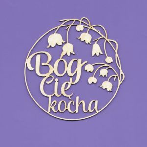 Tekturka Crafty Moly Napis Ramka - Bóg Cię Kocha G5
